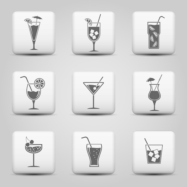 Vector set met cocktailplakkers