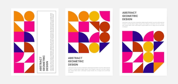 Set met geometrische illustraties