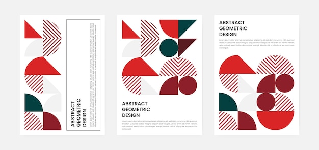 Set met geometrische illustraties