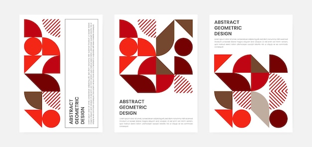 Set met geometrische illustraties