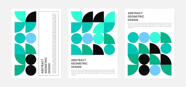 Set met geometrische illustraties