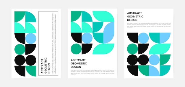 Set met geometrische illustraties