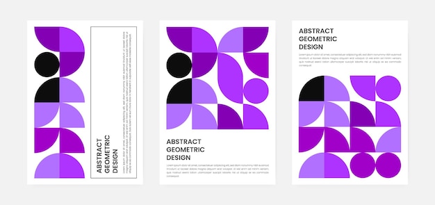 Set met geometrische illustraties