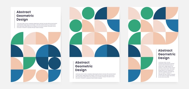 Set met geometrische illustraties