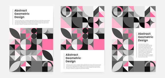 Set met geometrische illustraties