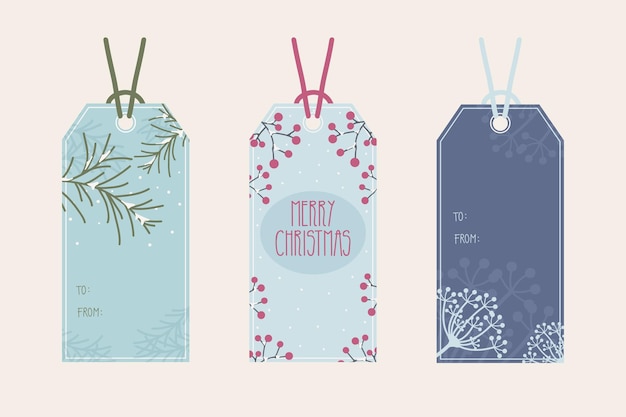 Vector set met met de hand getekende kerstcadeautjes