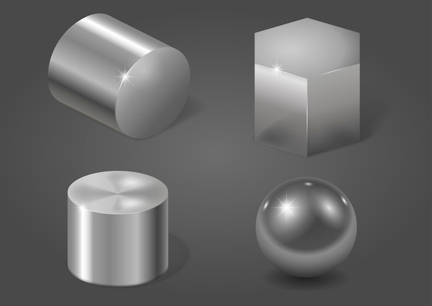 Set of metal forms