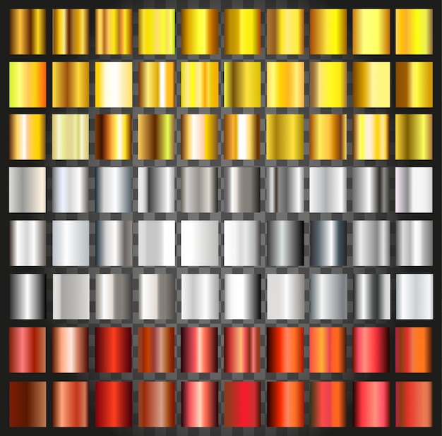 Set of metallic gradients