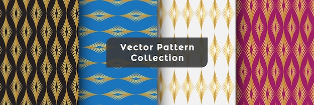 Set minimalist geometric luxury pattern design.