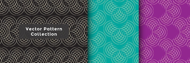 Set minimalist geometric luxury pattern design.
