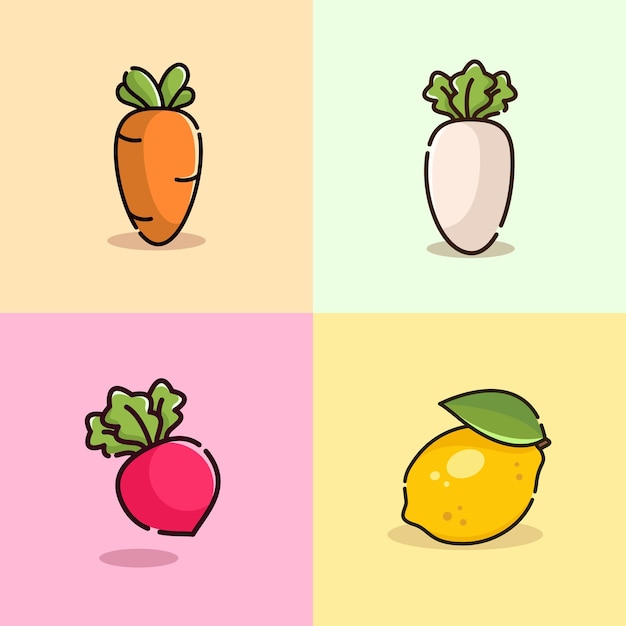 Set di design vegetale minimalista