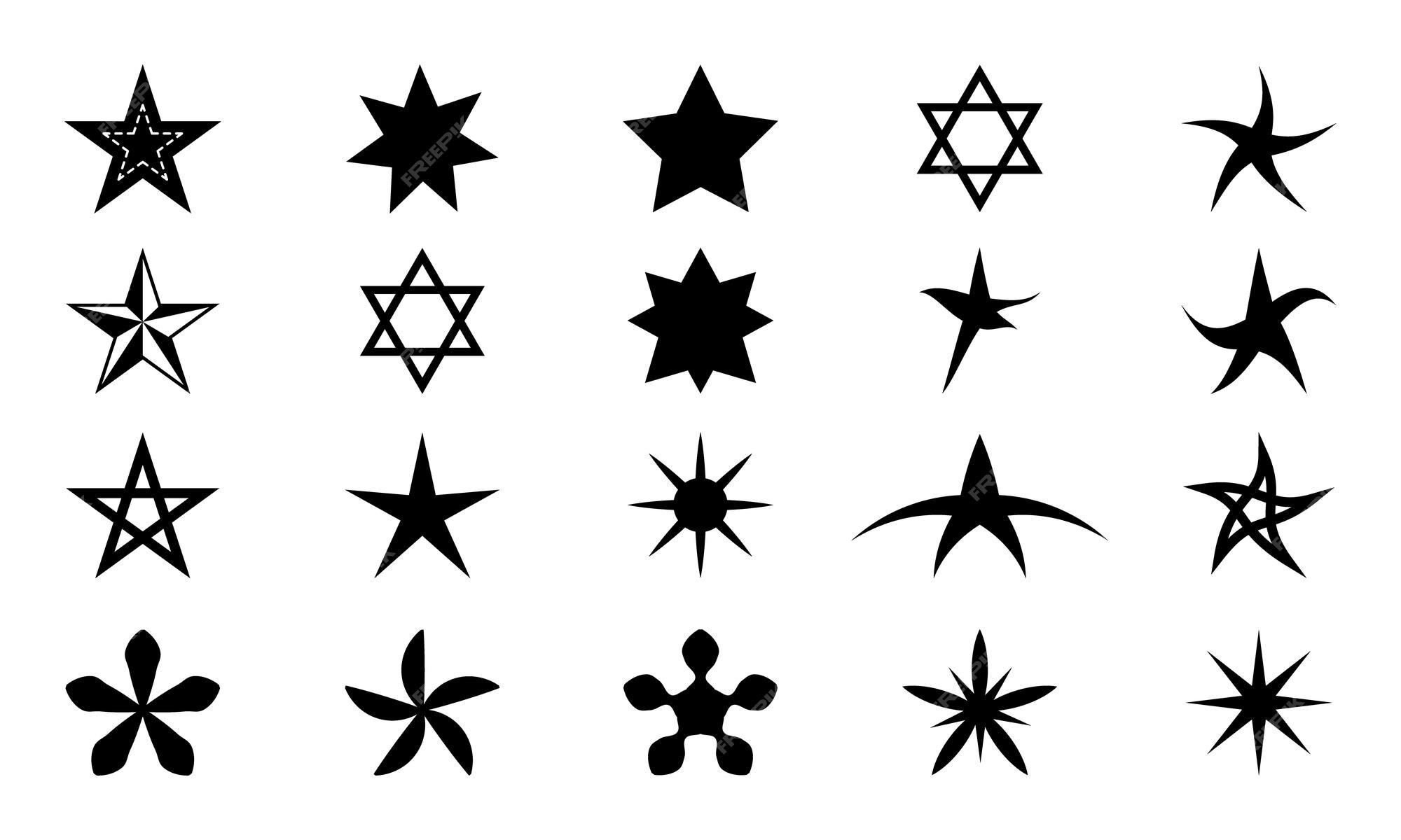 Premium Vector Set Of Mixed Stars