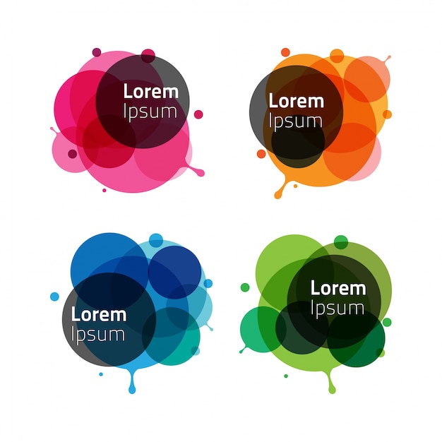 Vector set of modern abstract circle