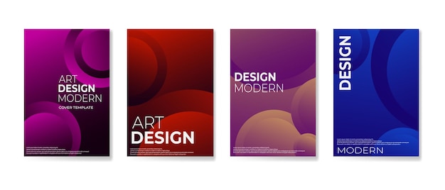 set of modern abstract cover