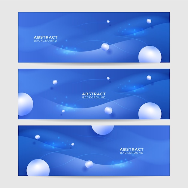 Set of modern abstract dark blue banner background Vector illustration template with pattern Design for technology business corporate institution party festive seminar and talks