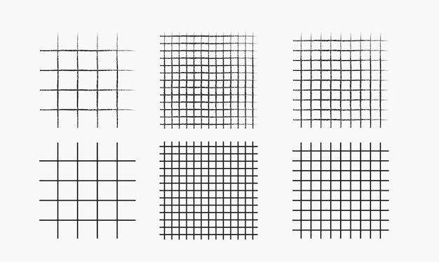 Set of modern and abstract grids and frames