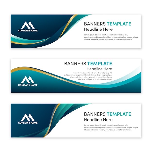 Vector set of modern banner template