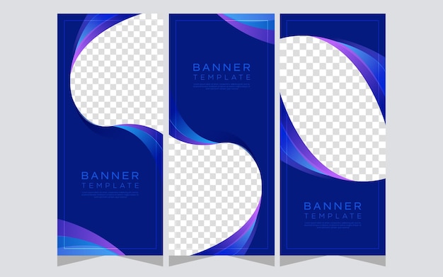 Set of modern banner template