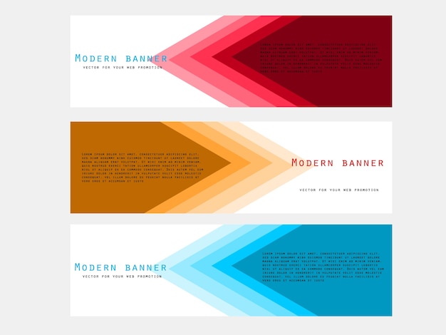 Vector set of modern banner