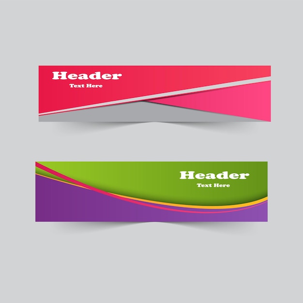 Set of modern business banner