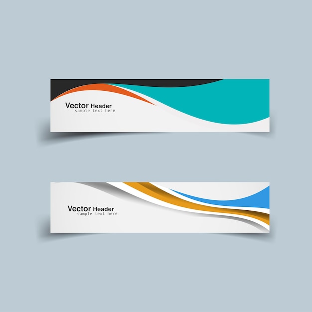 Set of modern business banner