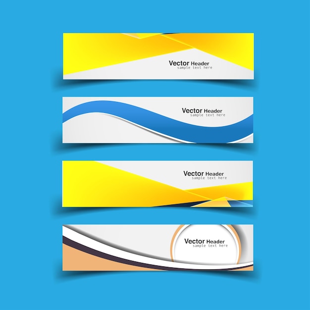 Set of modern business banner