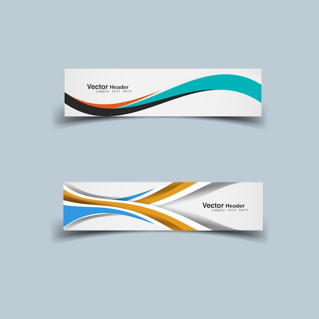 Set of modern business banner