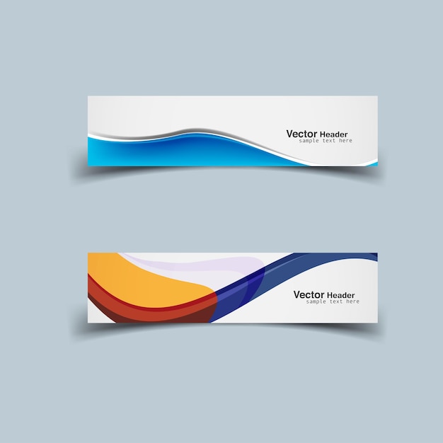 Set of modern business banner