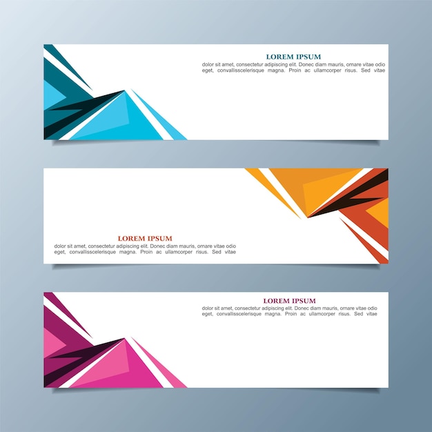 Set di banner aziendali moderni, design di copertina web.