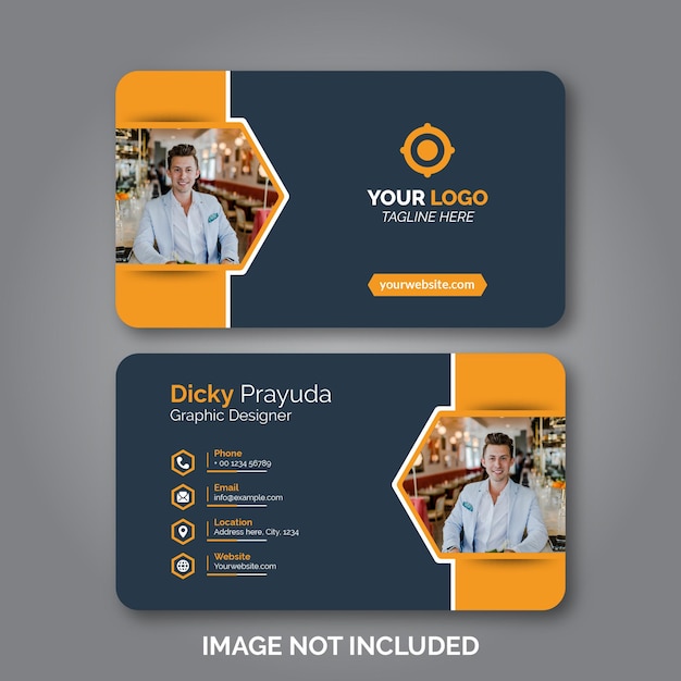 Set of modern business card design template