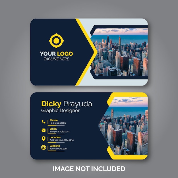 Set of modern business card design template