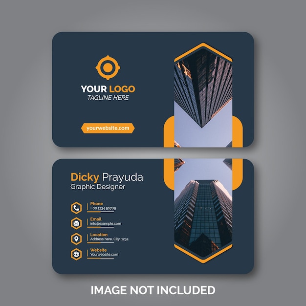 Set of modern business card design template