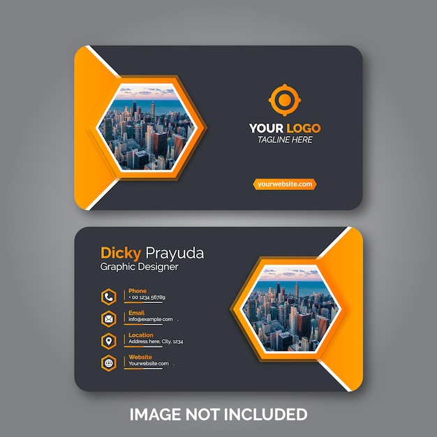 Set of modern business card design template