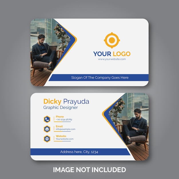 Set of modern business card design template