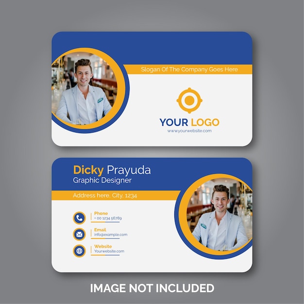 Set of modern business card design template