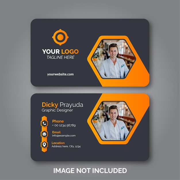 Set of modern business card design template