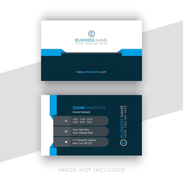 Set of modern business card design template