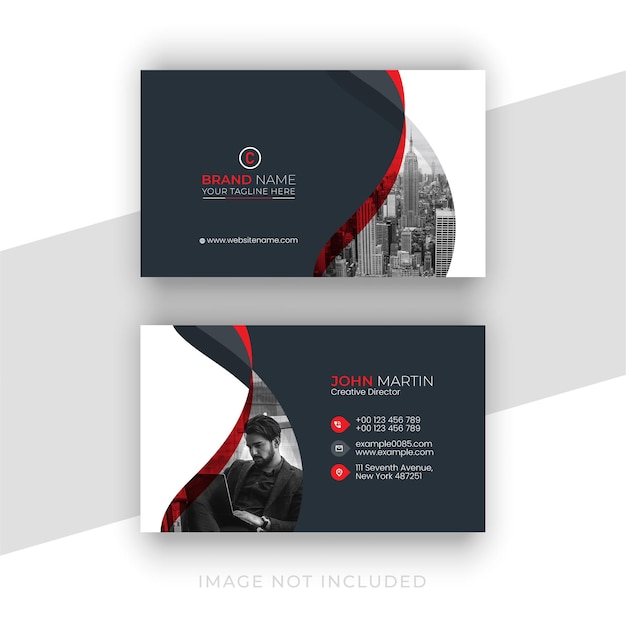 Set of modern business card design template