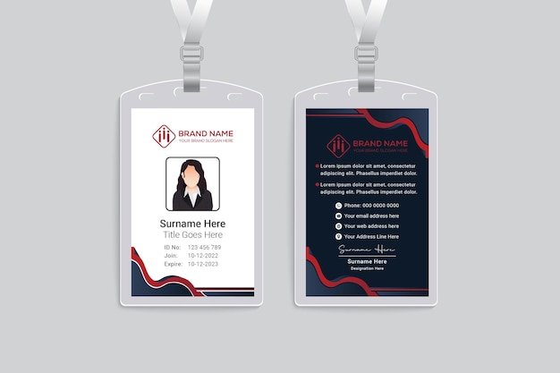 Set of modern business card print templates