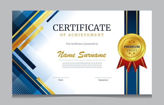 Vector set modern certificate template