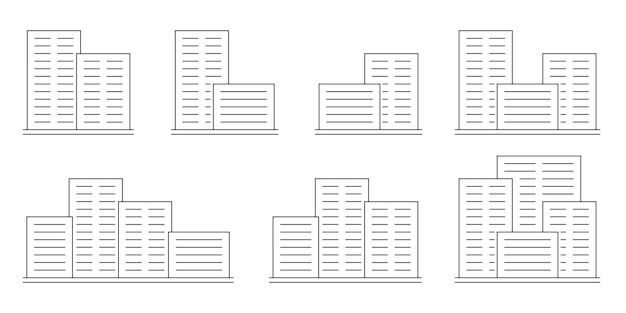 Set Of Modern City Design Template