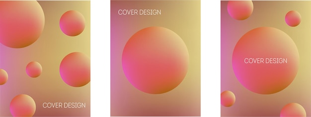 Set of modern color covers