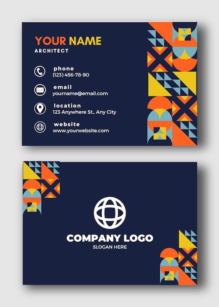Set of  modern and creative business card template