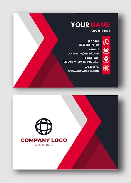 Set of  modern and creative business card template