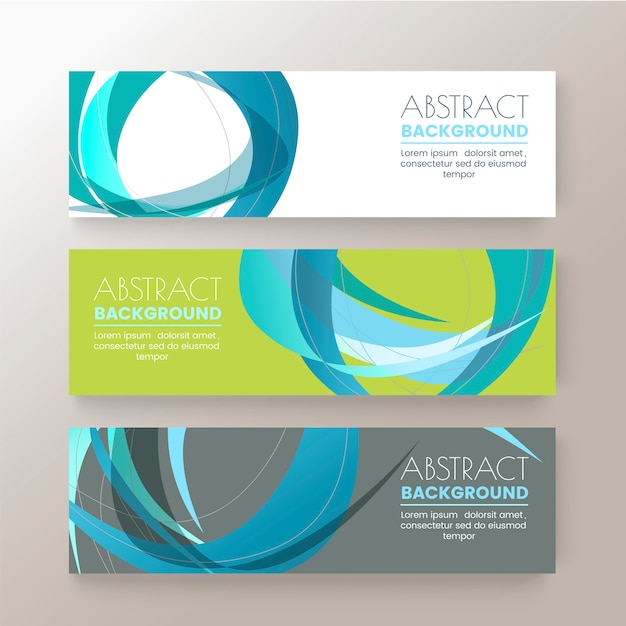 Set of modern design banners template 