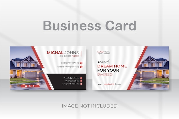 Vector set of modern home sell business card design template