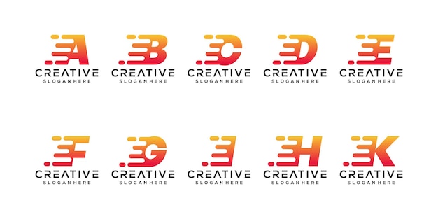 Set modern initial logo design