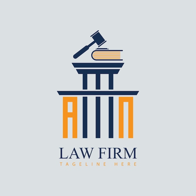 AN Set of modern law firm justice logo design vector graphic template