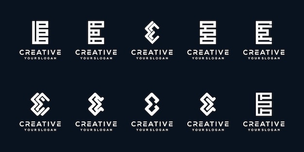 Impostare il design moderno della lettera e logo