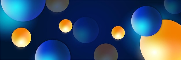 Set of modern memphis geometric blue abstract banner design background